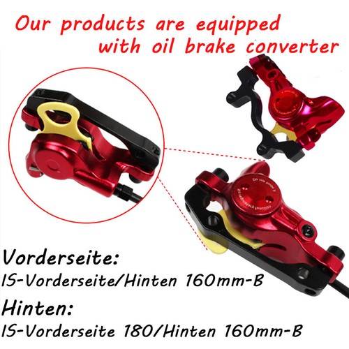 Hydraulische Scheiben Bremsen Bremssättel MTB Fahrrad 140/160/180/203mm Rotor DE - Bild 4 von 31