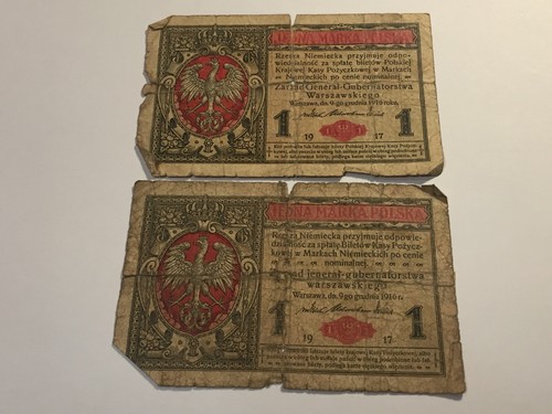 Banknote Polen 2 x 1 Marki 1917 (42-40) - Bild 1 von 2