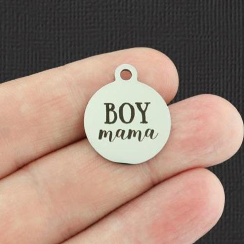 Boy Mama Stainless Steel Charms - BFS001-5424 - Picture 1 of 3