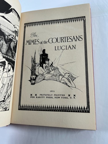 The Mimes of the Courtesans by Lucian 1931 Hardcover Illustrated - Imagen 8 de 12