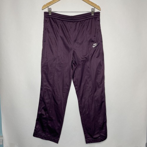 Pantalone Nike vintage anni 80 blu etichetta donna taglia large viola pista cotone - Foto 1 di 7