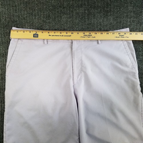 Peter Millar Crown Sport Shorts Men 40 Magenta Pink Striped Chino 9" Inseam Logo - Picture 5 of 13