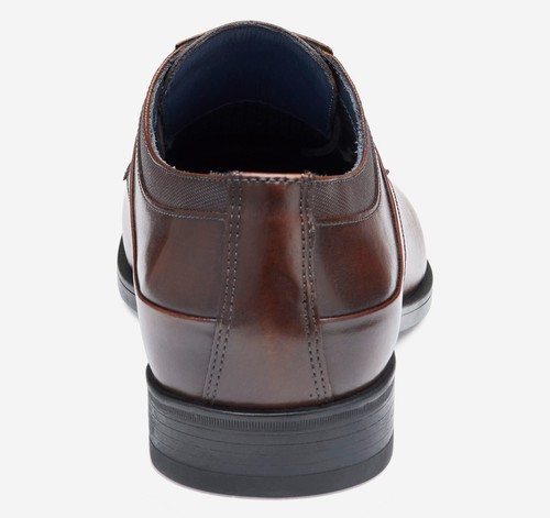 Johnston & Murphy Gibbons 15-8665 Men 9 Brown Leather Cap Toe Dress Shoes KHD216 - Picture 7 of 10
