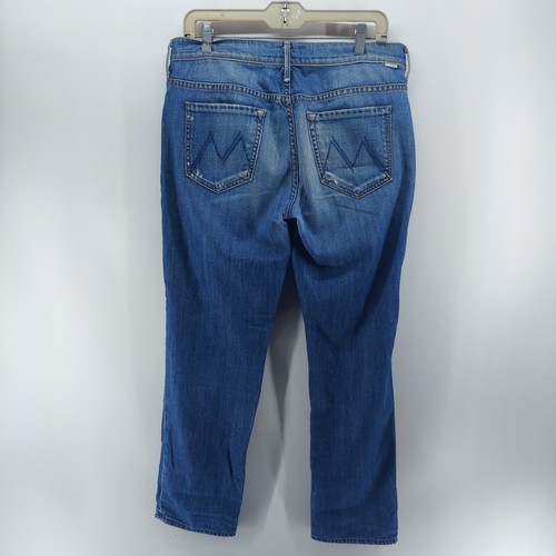 MOTHER Vaqueros Mujer Talla 28 El Suelto Denim Azul Desgastado Bolsillos de tiro medio - Imagen 2 de 10