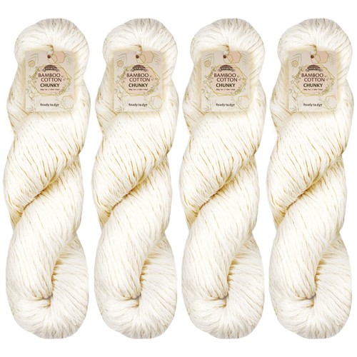 JubileeYarn Undyed Chunky Bamboo Cotton Yarn - Picture 1 of 9