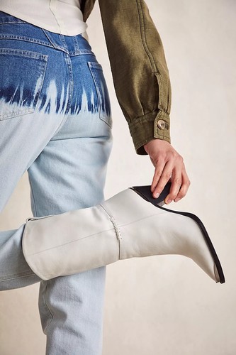 NEW FREE PEOPLE Sz 7.5 STEVIE MID BOOT IN WHITE - Picture 3 of 7