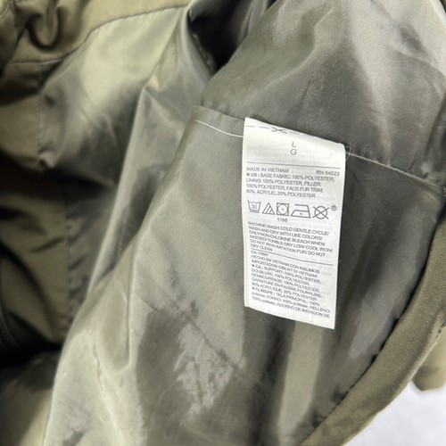 Old Navy Puffer Jacket Womens Size Large Green Long Sleeve Quilted Full Zip - Picture 6 of 11