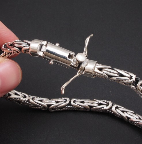 2 KIND GEFLOCHTENE BALI BYZANTINISCHE KETTE 925 STERLINGSILBER HERREN ARMBAND 8 8,5 9 10" - Bild 10 von 12
