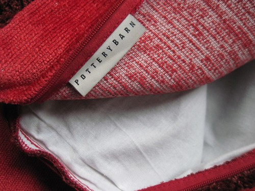 Pottery Barn Set of 3 Natalia Jacquard Pillow Covers Red 22” X 22” - Picture 6 of 13