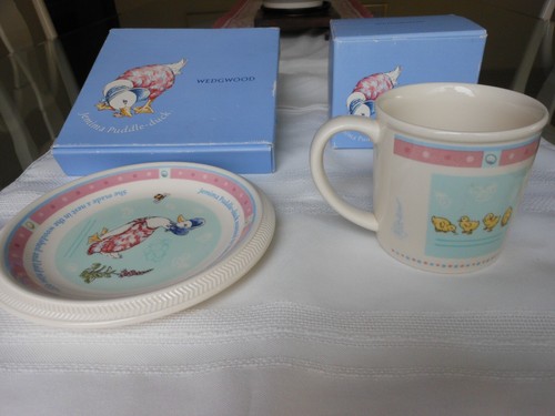 WEDGWOOD Jemima Puddleduck Plate 6 1/4" and Small Mug 3" x 3 1/8" - Made in U.K. - Picture 9 of 12