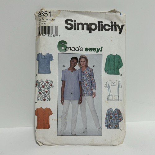 New Vintage 1998 Simplicity 8351 Pattern Size K 8 10 12 Misses' Uncut - Picture 1 of 10