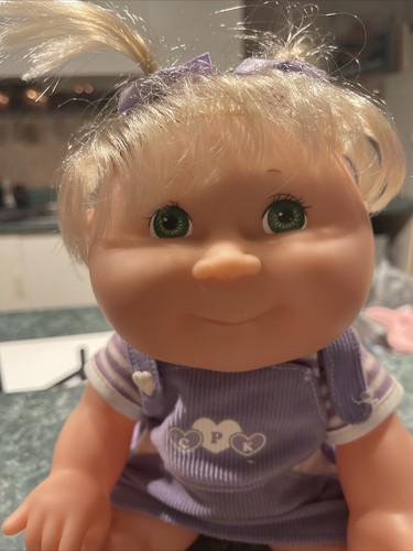Mattel Cabbage Patch Kid CPK 1996 blonde Haare - lila Kleidung - Vintage - Bild 2 von 9
