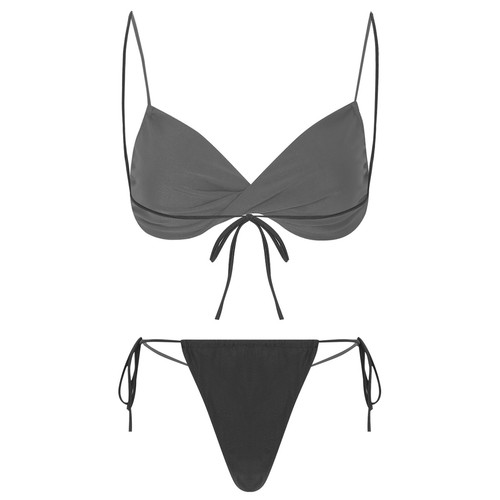 Damen BH und Slip Set Baden Bikini Nachtclub Badeanzug Tropical Party - Bild 59 von 125