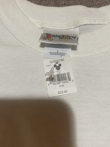 T-shirt vintage anni 2000 Walt Disney World attrezzi del mestiere nuova con etichette - Foto 9 di 10