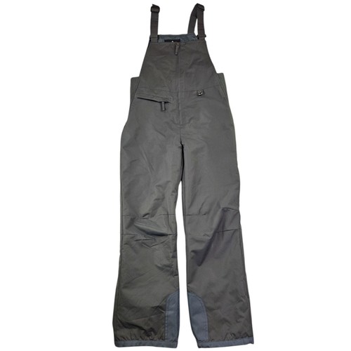 Gemyse | Grey & Black Snow Bibs | Youth Size 14/16