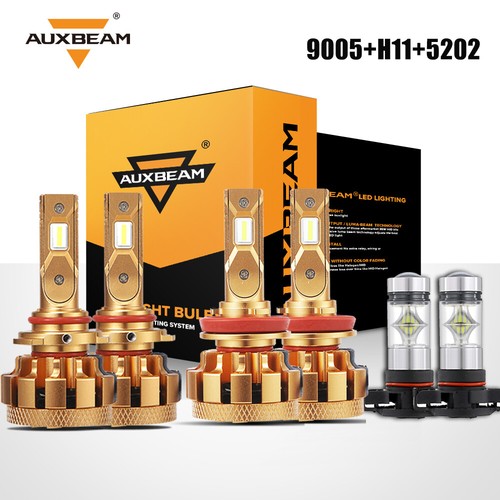 AUXBEAM Canbus LED Headlight Fog Lights for Chevy Silverado 1500 2500 2007-2015 - Picture 1 of 12