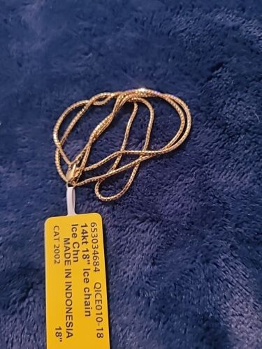 14kt Yellow Gold 18" Ice Chain Brand New With Tags. - Picture 7 of 15