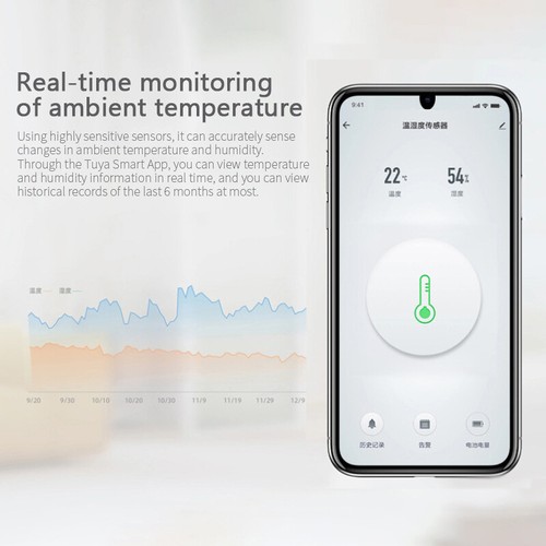1-4X Tuya Smart Zigbee Temperature Humidity Sensor Indoor Thermometer Monitor - Picture 2 of 17