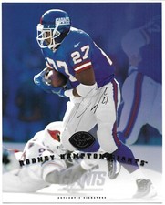 Rodney Hampton 1997 LEAF NFL SIGNATURE 8x10 JUMBO AUTOGRAPH CARD Giants AUTO SP
