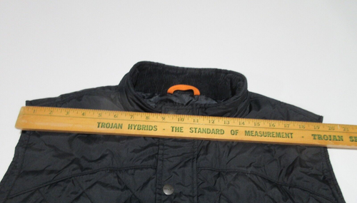 Sz 2XL VINTAGE WALLS Full Zip Quilted Work Vest Jacket Black Men's Finsulate - Picture 13 of 15