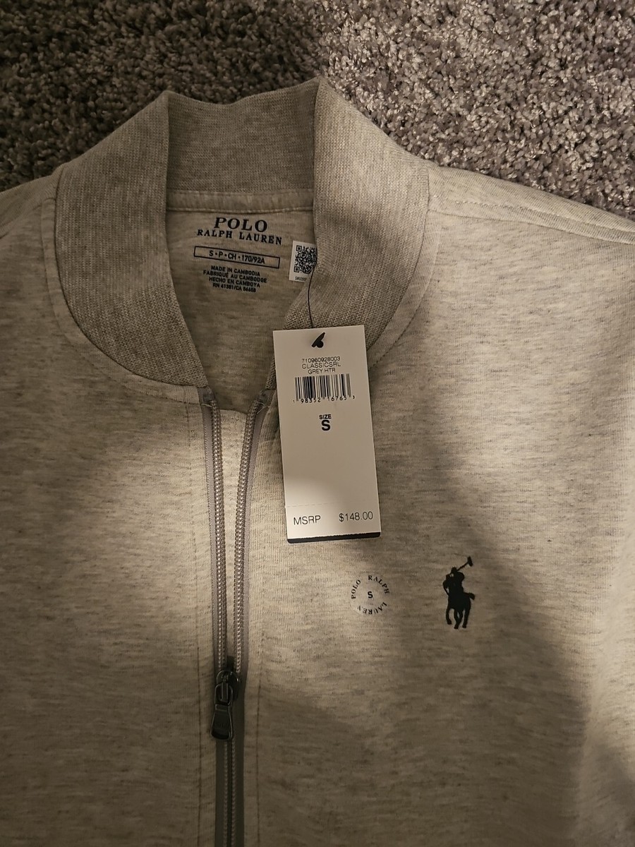 Men's Polo Ralph Lauren Grey Heather Double Knit Fleece Tech