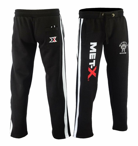 Men'S MET-X Muscoli Palestra in Pile Pantaloni sportivi tuta sportiva  Inferiore Jogging Esercizi Fitness | eBay