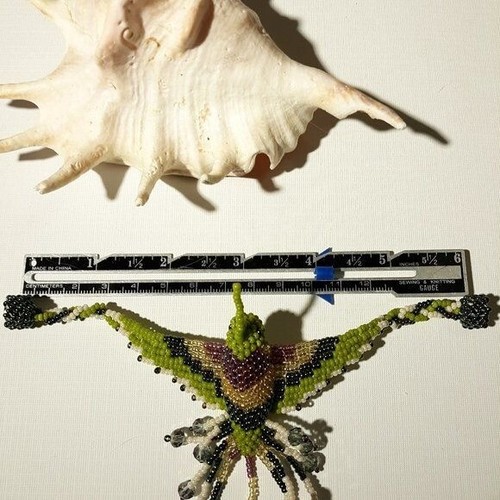 Bracelet Hummingbird Seed Bead Dimensional Boho - Picture 8 of 8