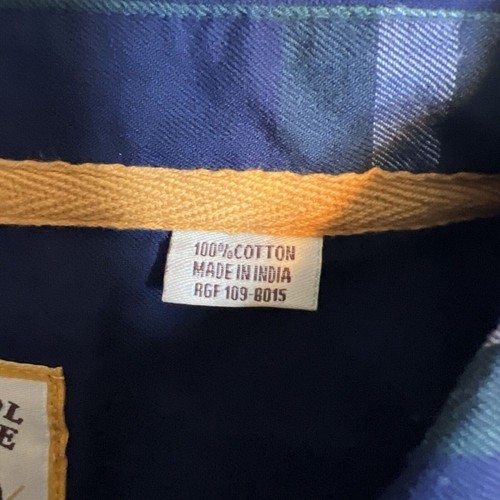 Camisa Resistol Doble R Azul Verde Camisa Manga Larga a Cuadros -NUEVA CON ETIQUETAS - Talla XXL - Imagen 7 de 14