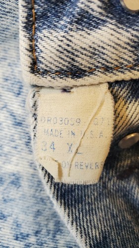 Vintage Women's XL High Waisted Jeans Faded Glory Tie Dyed Retro USA Made 34" - Picture 7 of 9