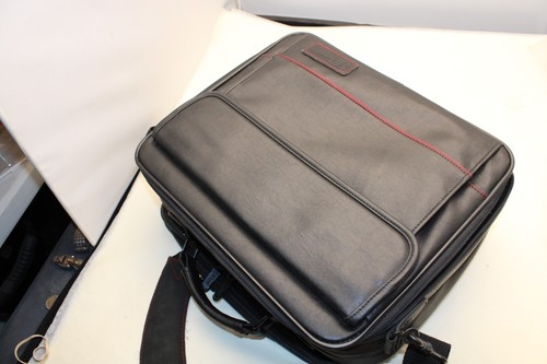 Targus Vintage Leather Black Business Travel Case Laptop Multi-Use Padded - Picture 7 of 8