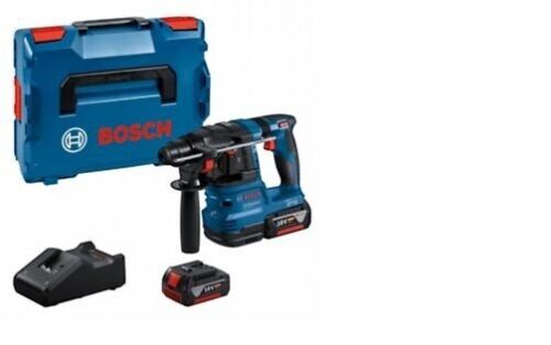BOSCH : MARTELLO PERFORATORE Sds-plus GBH 18V-22 con 2 BATTERIE GBA 4 Ah+ L-Boxx - Foto 4 di 5