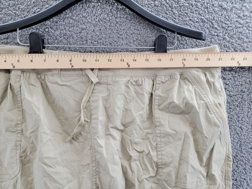 Avenue Plus Size Cinch Capri Pants Women's 24 Sand Elasticized Drawstring Waist - Picture 5 of 17