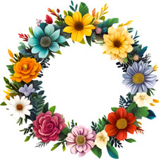 30 Custom Colorful Flower Ring Personalized Address Labels