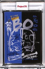 2021 TOPPS PROJECT 70 #280 BO JACKSON by GREGORY SIFF P70 AP SILVER FRAME 50/51