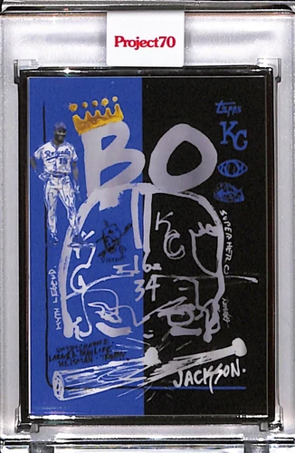 2021 TOPPS PROJECT 70 #280 BO JACKSON by GREGORY SIFF P70 AP SILVER FRAME 50/51