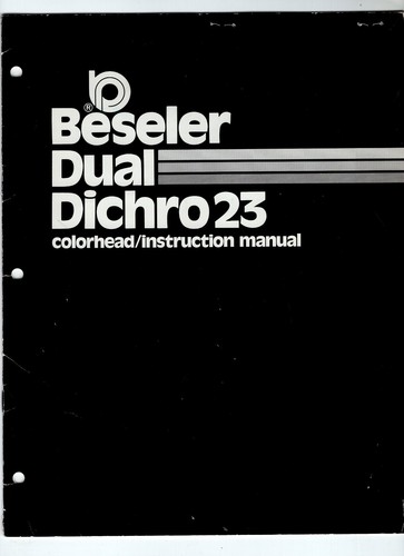 Cabezal de color Beseler Dual Dichro 23 genuino manual de instrucciones/guía en inglés - Imagen 1 de 18