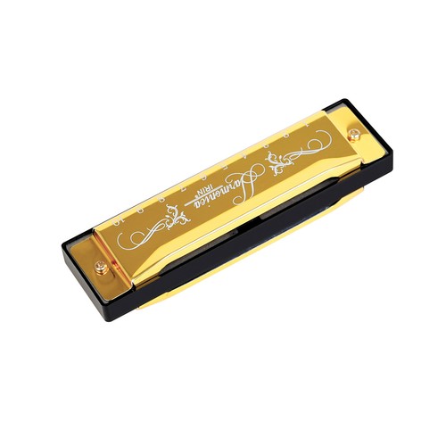 Harmonica Key of C 10 Holes 20 Tones Blues Harp Mouth Organ with Black Cover - Bild 15 von 16
