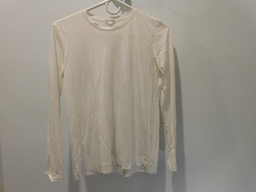 Cuyana Damen Langarm Rundhalsausschnitt Shirt/Bluse weiß Größe XS - Bild 5 von 6