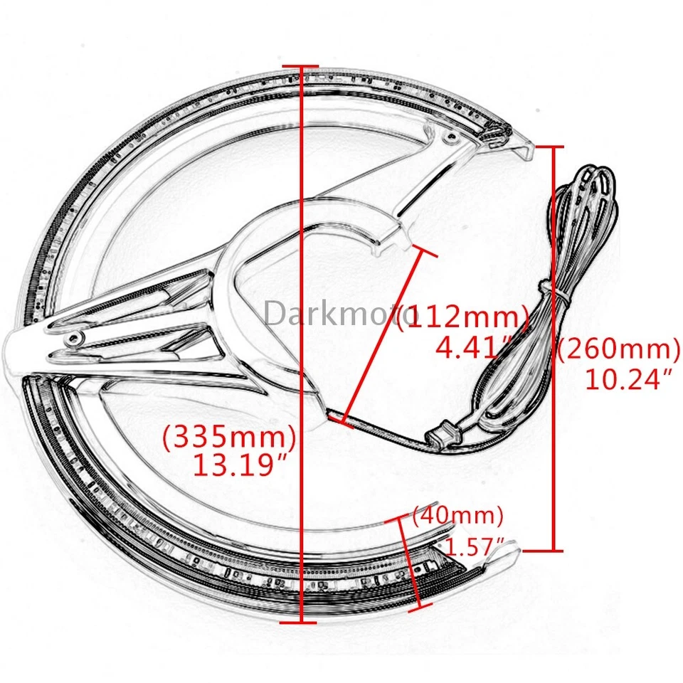 Cubiertas de rotor de disco de freno LED luz de señal de giro para Honda Goldwing 1800 DCT 18-up Foto 2 de 4