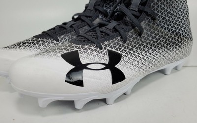 black high top under armour cleats