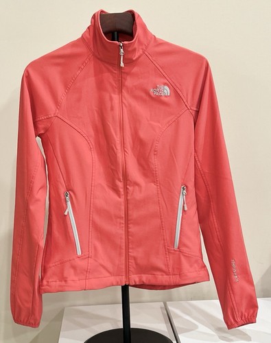 THE NORTH FACE Women's Jacket Small Coral Full Zip Softshell Apex Pockets EUC