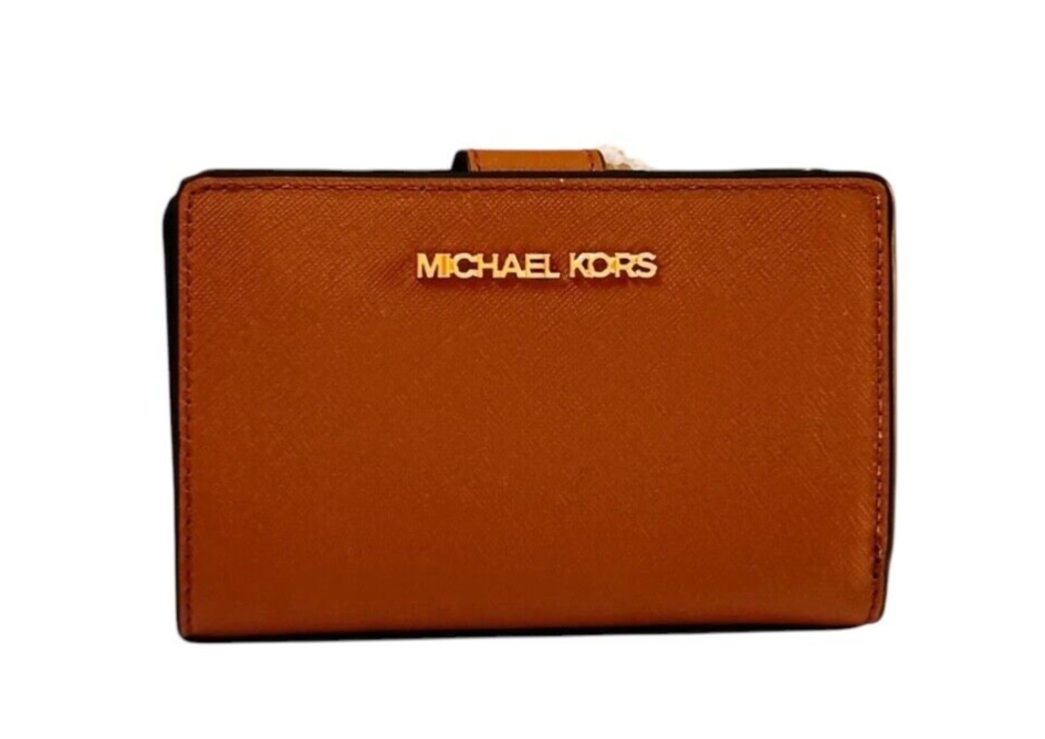 MICHAEL KORS JET SET TRAVEL MEDIUM BIFOLD ZIPPER COIN WALLET | eBay