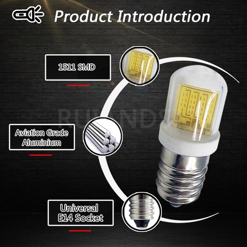 AC 200V-240V E14 LED Oven Light Range Hood Lamp Refrigerator Bulb 6000K /3000K - Picture 3 of 9