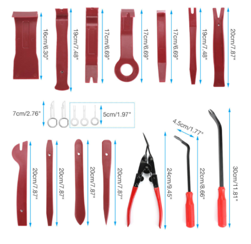 Car Trim Removal Tool Auto Hand Tools Pry Bar Dash Panel Door Interior Kit Set - Picture 21 of 25
