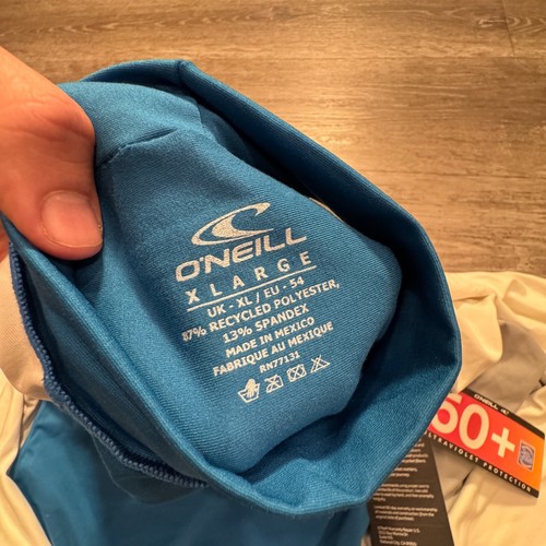 ONEILL Shirt Boys XL Blue White Rashguard Beach Youth Long Sleeve UPF 50 Surf - Picture 5 of 10
