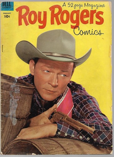 Roy Rogers, Dell Comic 1953,  Feb. 10 cents,  Post's Sugar Crisp cereal Ad back - Picture 1 of 2