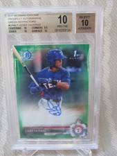 BGS 10 2017 BOWMAN CHROME LEODY TAVERAS RC AUTO REFRACTOR 41 /99 Red Hot Mariner