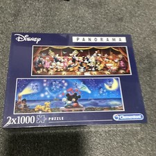 2 x 1000 Piece Disney Panorama Jigsaw Puzzles (Mickey, Minnie Mouse - New)
