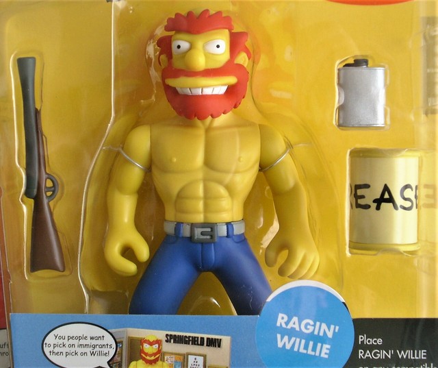Simpsons Ragin Willie Action Figure WOS RARE MOC Series 8 World Of Springfield ! Simpsons Ragin Willie Action Figure WOS RARE MOC Series 8 World Of Springfield !