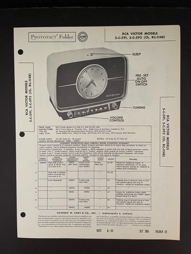 SAMS Photofacts Vintage Radia RCA Victor Brand - WYBIERASZ MODEL - Zdjęcie 18 z 53